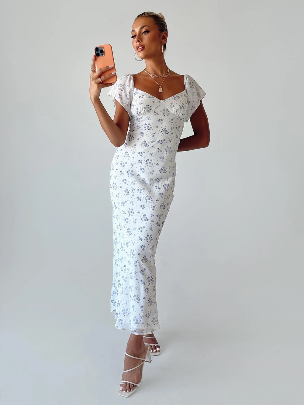 Hera Maxi Dress White Floral
